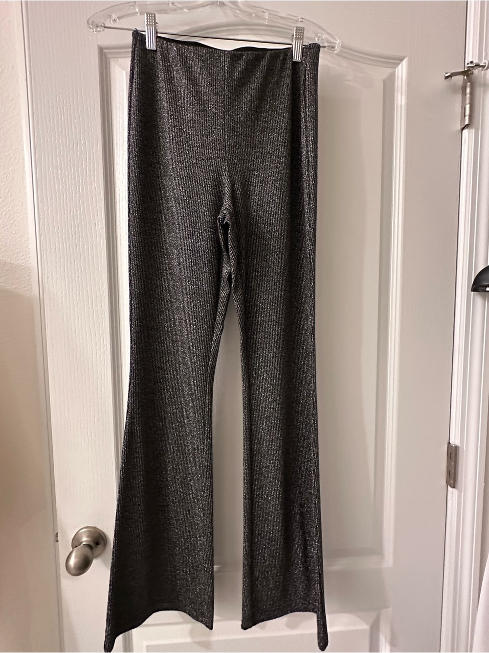 Old navy Shimmery Metallic Flared Pants - Silver